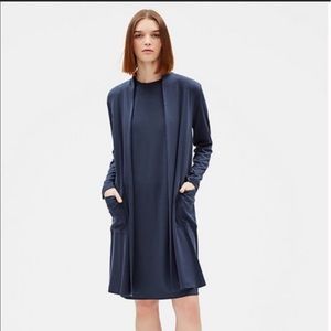 Eileen Fisher fluid knit tencel long cardigan